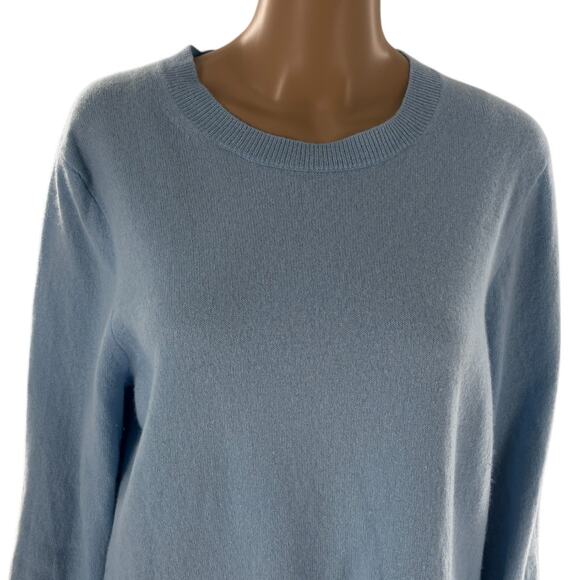 J. Crew Serenity Blue Cashmere Classic Fit Crewneck Sweater - Picture 4 of 10
